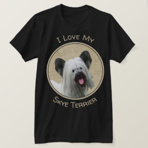Camiseta Pintura de Skye Terrier - Arte de Cachorro Origina
