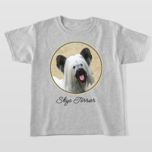 Camiseta Pintura de Skye Terrier - Arte de Cachorro Origina