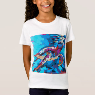 Camiseta Pintura de Tartaruga Marinha - Decoração de Casa d
