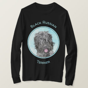 Camiseta Pintura de Terrier russo preto - Cachorro original