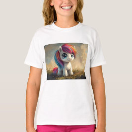 Camiseta Pintura de Unicórnio Bonito