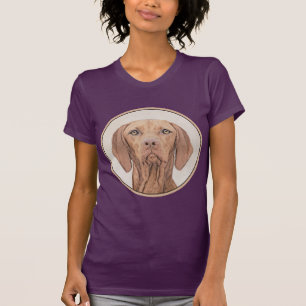 Camiseta Pintura de Vizsla - Arte Cão Original Bonita