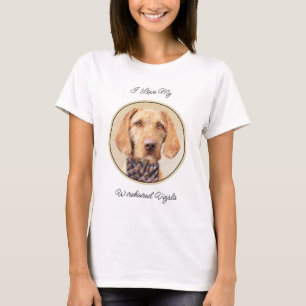 Camiseta Pintura de Vizsla de Cabelo Raspado - Arte Origina