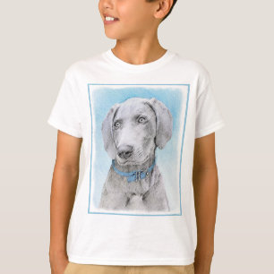 Camiseta Pintura de Weimaraner - Arte de Cachorro Original