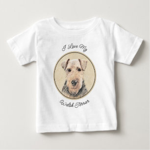 Camiseta Pintura de Welsh Terrier - Arte de Cachorro Origin
