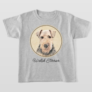 Camiseta Pintura de Welsh Terrier - Arte Original de Cachor