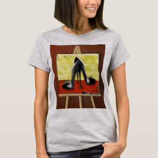 Camiseta Pintura digital de uma pintura de Black Stiletto