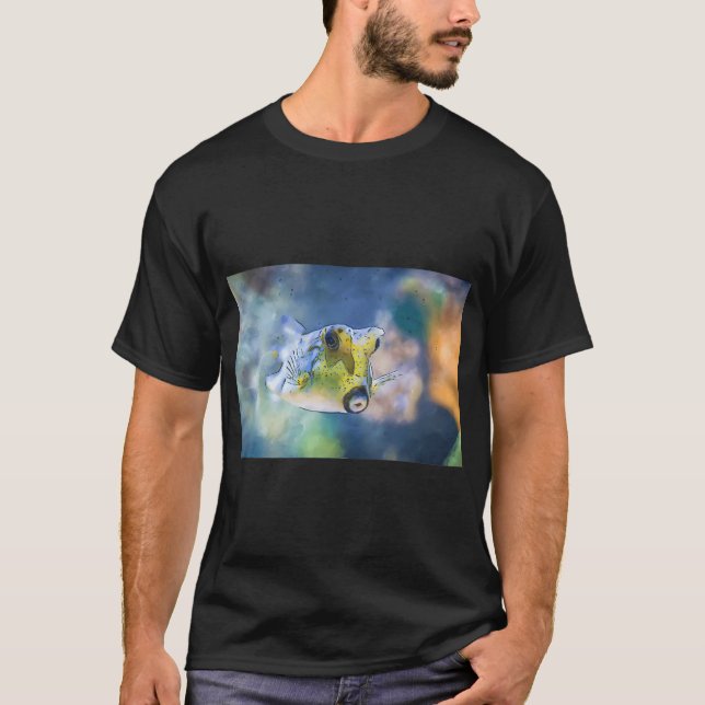 Camiseta Pintura Digital do Peixe-Caixa (Frente)
