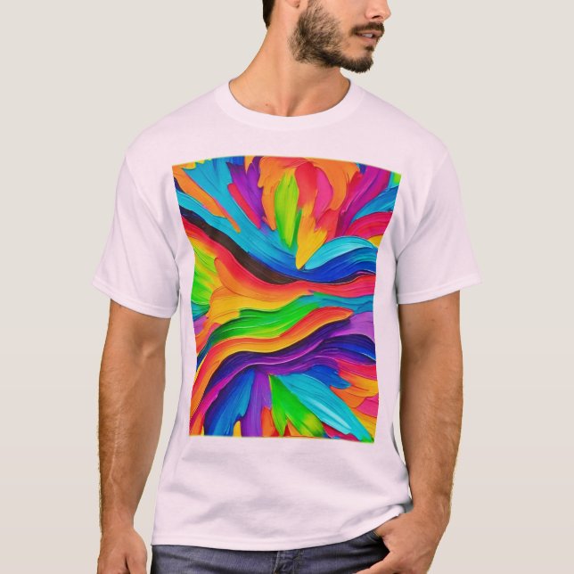 Camiseta Pintura do arco-íris (Frente)