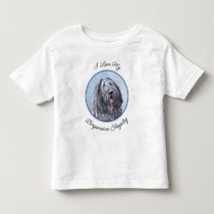 Camiseta Pintura do Cão de Pastoreio Bergamasco - Original