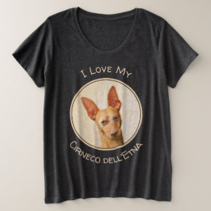 Camiseta Pintura do Cirneco dell’Etna - Arte Cão Origina