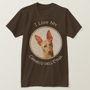 Camiseta Pintura do Cirneco dell’Etna - Arte Original de Ca