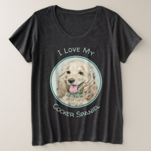 Camiseta Pintura do Cocker Spaniel Buff - Arte Original par