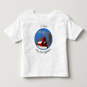 Camiseta Pintura do Farol Vermelho Grande - Arte Original