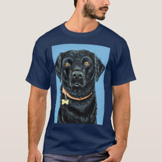 Camiseta Pintura do Labrador Preto
