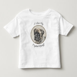 Camiseta Pintura do Mastiff Inglês (Brindle) - Arte Canina