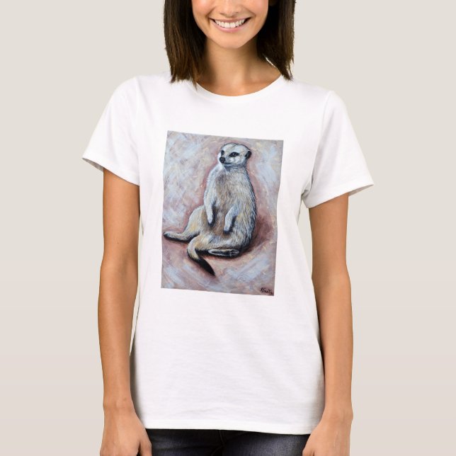 Camiseta Pintura do Meerkat Slouchy (Frente)