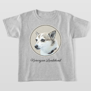 Camiseta Pintura do Norwegian Lundehund - Arte Original de 