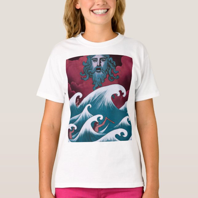 Camiseta Pintura do óleo de Crimson Neptune (Frente)