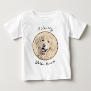 Camiseta Pintura do ouro Retriever - Arte Cachorra Original