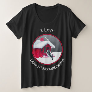 Camiseta Pintura do Pica-Pau Downy - Arte Original