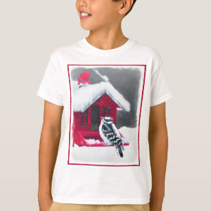 Camiseta Pintura do Pica-Pau Downy - Arte Original