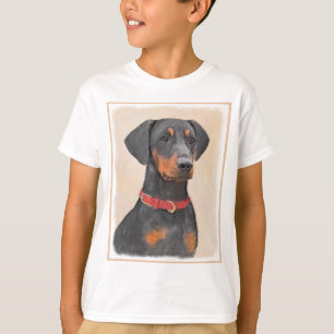 Camiseta Pintura do Pinscher Alemão Arte Animal Original