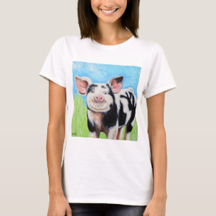 Camiseta Pintura do Porquinho Feliz