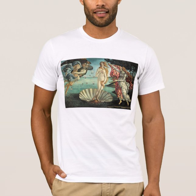 Camiseta Pintura do renascimento de Botticelli (Frente)