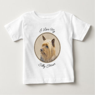 Camiseta Pintura do Silky Terrier - Arte Original de Cachor