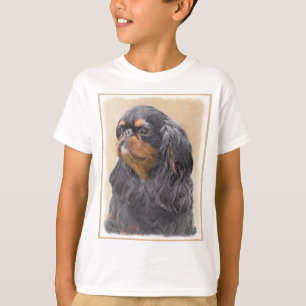 Camiseta Pintura do Spaniel de Brinquedo Inglês Arte Animal