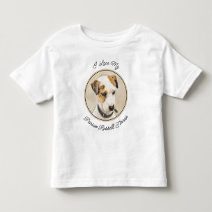 Camiseta Pintura do Terrier Parson Jack Russell - Arte Cani