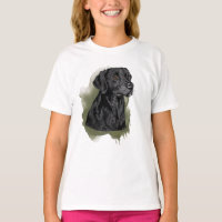 Pintura em Aquarela do Labrador Retriever Preto