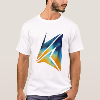 Camiseta Pintura em Aquarela Estilo Geométrico Abstrato