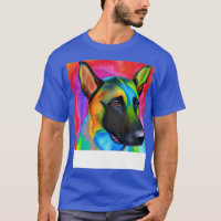 Pintura em arco-íris de porco belga Malinois