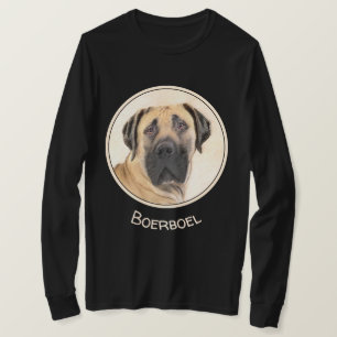 Camiseta Pintura em Boerboel - Arte Cachorro Original Bonit