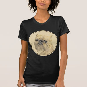 Camiseta Pintura em Bruxelas Griffon - Arte original de cã