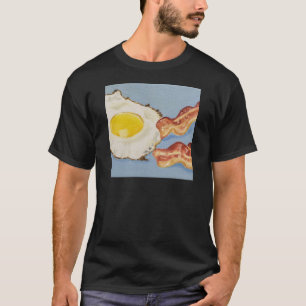 Camiseta Pintura em café da manhã de bacon e ovo