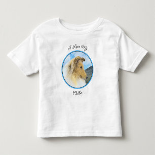 Camiseta Pintura em Collie, em Montanhas (Rough) - Arte Can