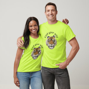 Camiseta Pintura em Design de Tigre-Acristalino
