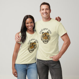 Camiseta Pintura em Design de Tigre-Acristalino