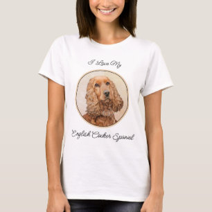 Camiseta Pintura em espanhol com Cocker Inglês - Arte Origi