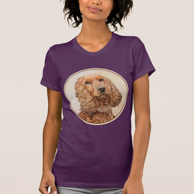 Camiseta Pintura em espanhol com Cocker Inglês - Arte Origi (Frente)