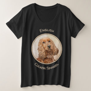 Camiseta Pintura em espanhol com Cocker Inglês - Arte Origi