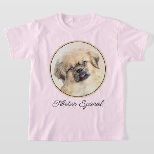 Camiseta Pintura em espanhol tibetano - Arte canina origina