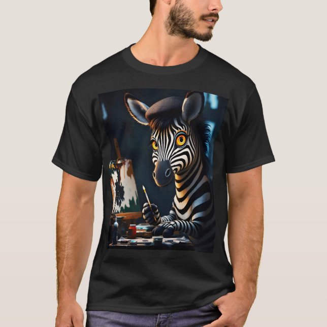 Camiseta Pintura em face de zebra fantasma (Frente)