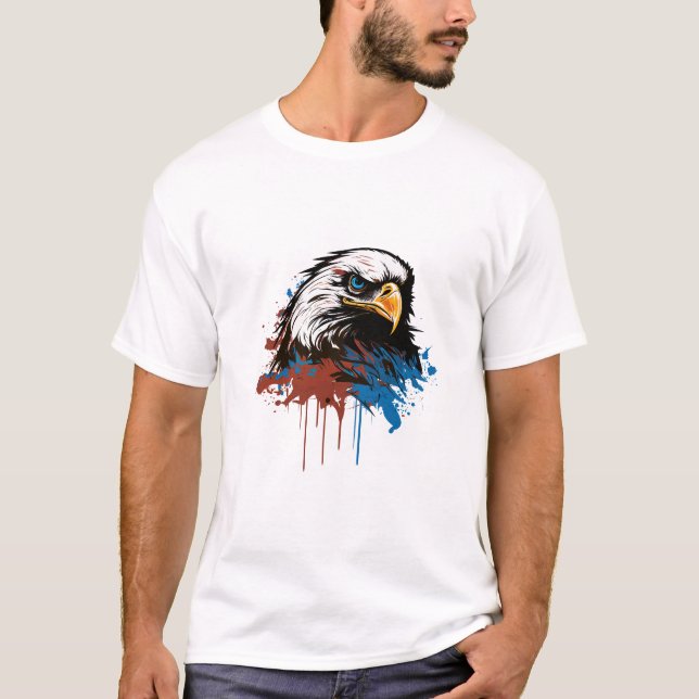 Camiseta Pintura em grafite - pintura criativa de pássaro (Frente)