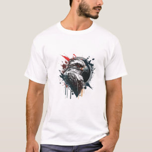 Camiseta Pintura em grafite - pintura criativa de pássaro