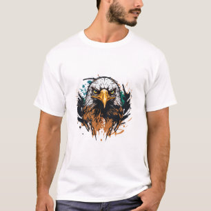 Camiseta Pintura em grafite - pintura criativa de pássaro