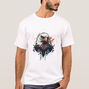 Camiseta Pintura em grafite - pintura criativa de pássaro